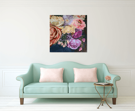 MAGIC FLOWERS - original painting on canvas