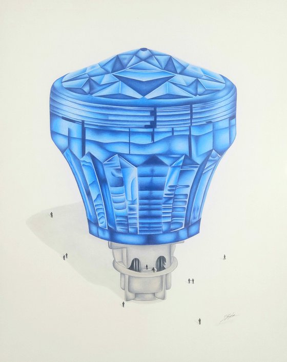 Fairground Light Bulb Blue