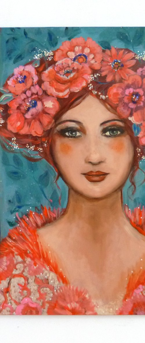 In the eyes of Emilie. 60x60cm. by Loetitia Pillault