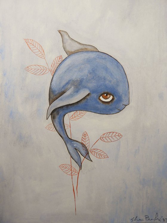 The sweet fish in blue