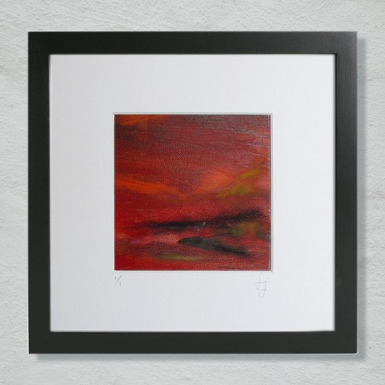 Fragment 6 - Framed, ready to hang painting, FREE delivery
