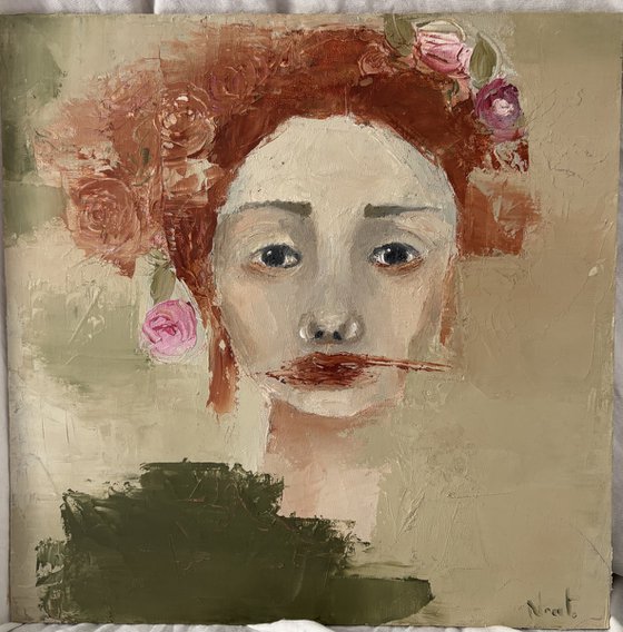 Wild roses female portrait