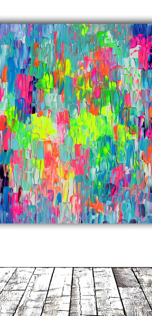 FREE SHIPPING 3D Small Gypsy Girl 14 - 100x70x4 cm -  Abstract Textured Palette Knife Painting - Ready to Hang, Hotel, Restaurant, Office Wall Decor, Perfect Gift by Soos Tiberiu