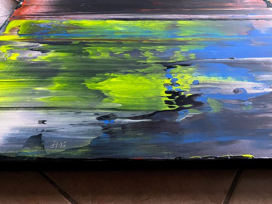 "Closing In" - Original PMS Abstract Acrylic Painting On Canvas - 30" x 30"
