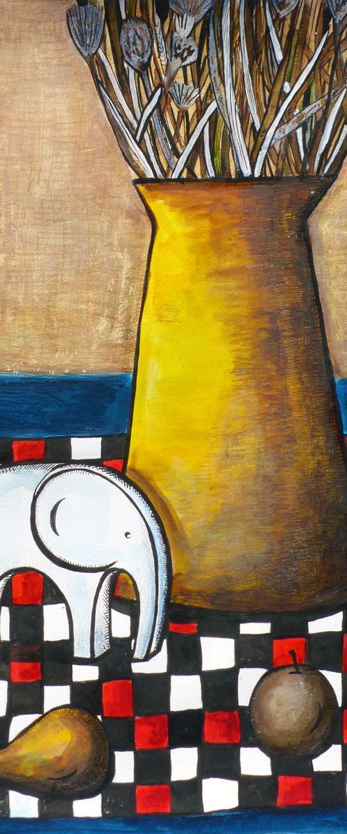 Still life with a nostalgic elephant by Elizabeth Vlasova