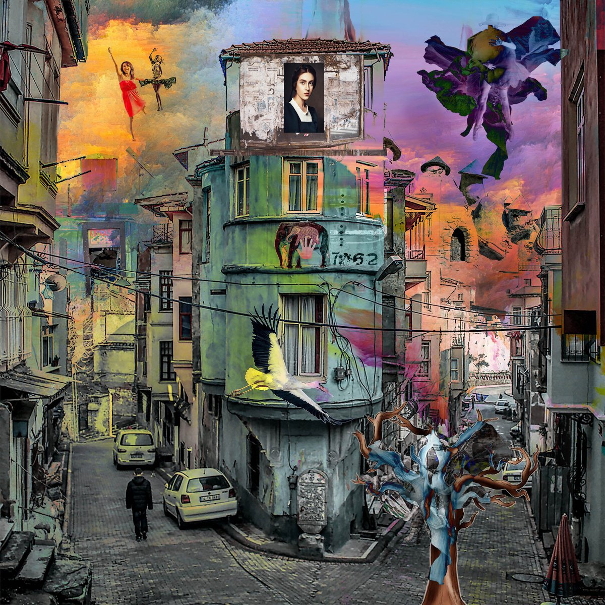 Expressive Cityscapes Photograph By Geert Lemmers Fpa, 31 X 31, Saw This In My Hometown537, Original Artwork