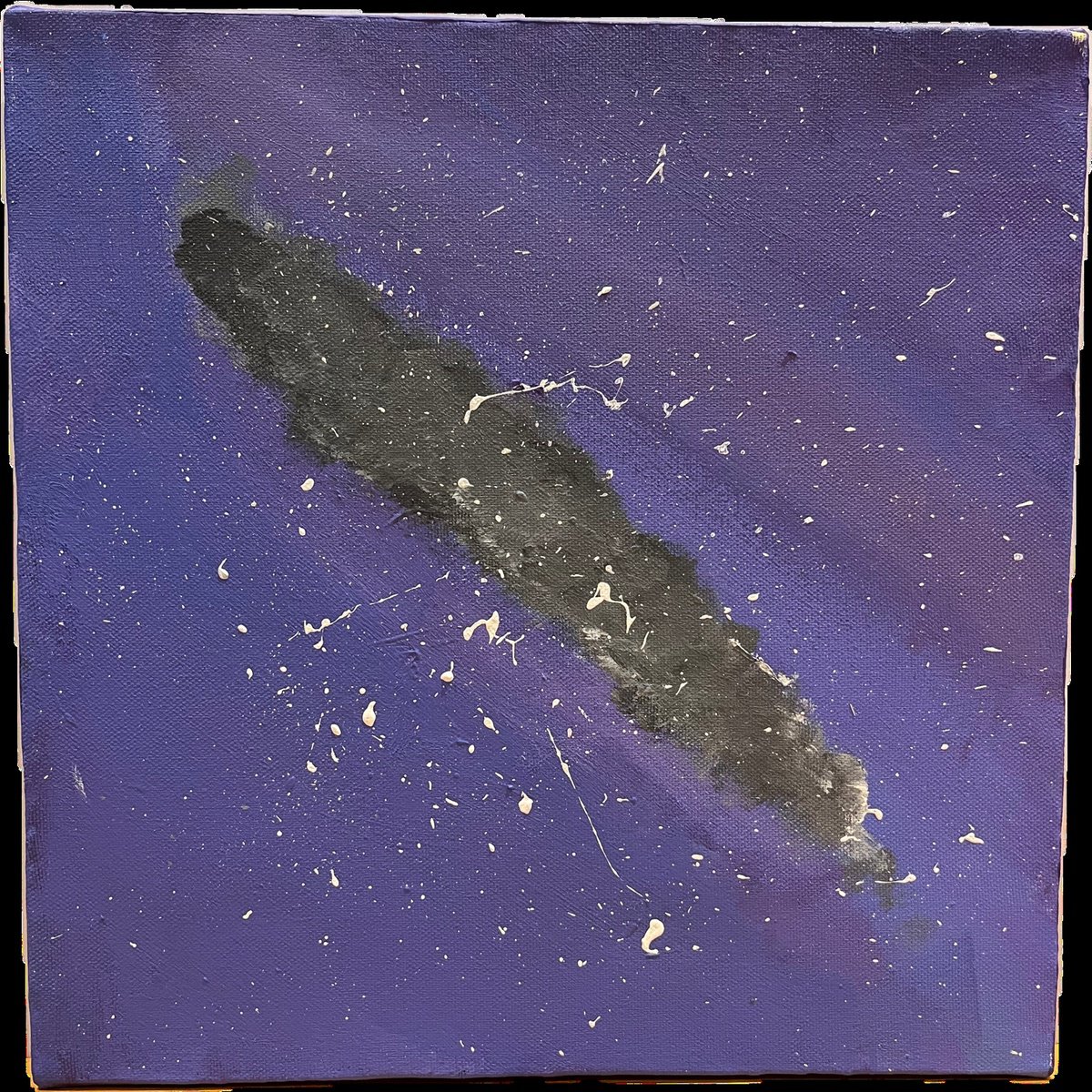 Abstract Acrylic Painting By Seda Eyuboglu, 12 X 12", Galaxy Night, Original Artwork