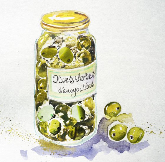 Olives in a jar (pitted)