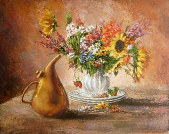 Bogue of Flowers in a Jug
