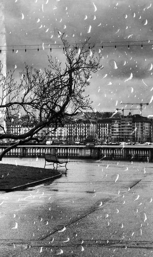 " Rain. Leman Lake. Geneva " - Limited edition 1 / 15 by Dmitry Savchenko