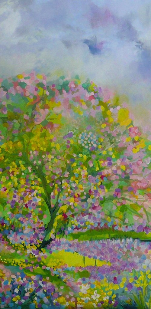 Cherry Blossom Lane 2025 by Lesley Blackburn