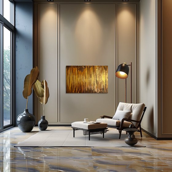 Golden Fire 60x90x2 cm
