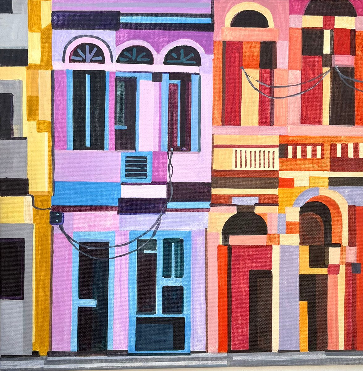 Facades Of Old Habana-02C By Andre Baldet, 16 X 16, Artwork For Sale On Artfinder