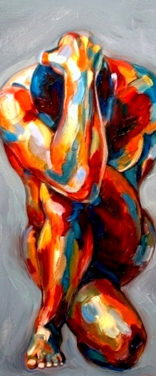 "Trapped in Himself" - Male Figure by Helena Wierzbicki