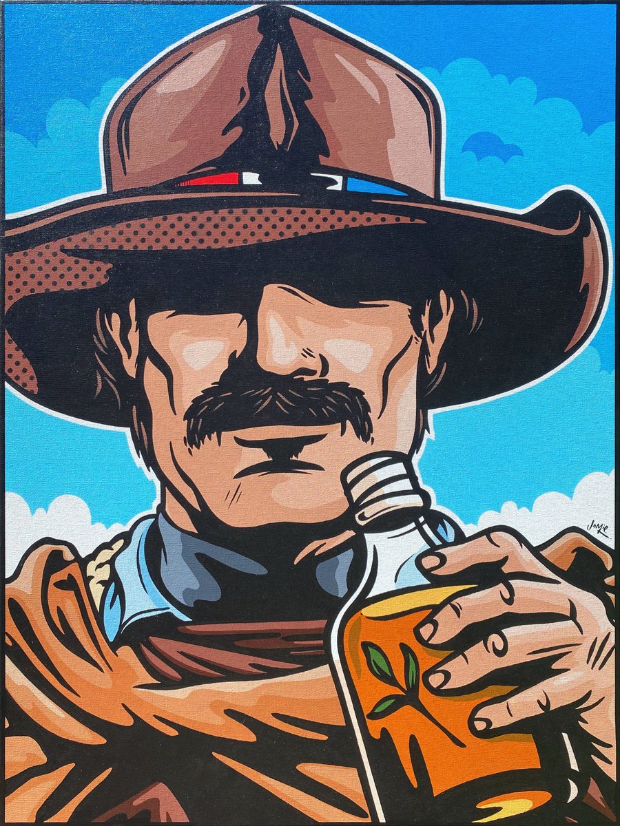 Urban And Pop Portrait Acrylic Painting By Jamie Lee, 24 X 31, Carrulim Gaucho, Original Artwork