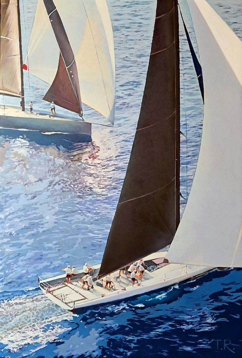 A Black Sail By Tatiana Rezvaya, 20 X 30, Artwork For Sale On Artfinder