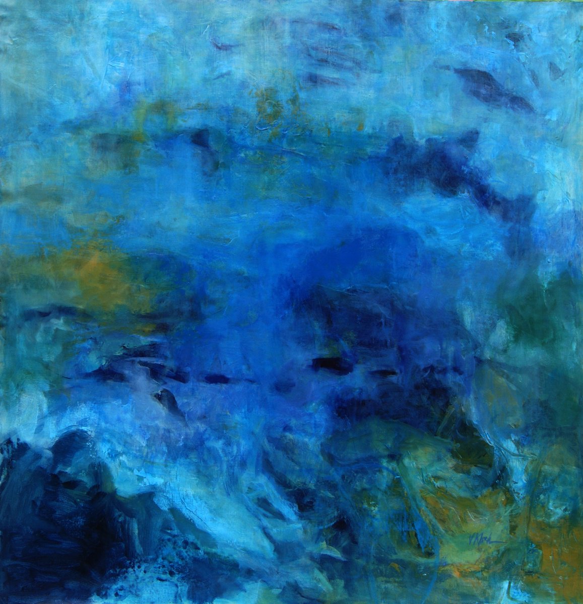 Down Under 50x54 seascape abstract by Victoria Kloch