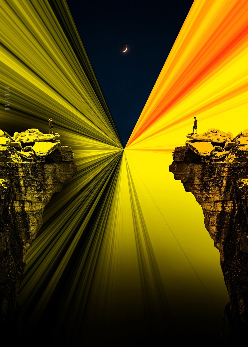 Surrealistic Abstract Giclee Print By Darius Comi, 12 X 18, Parallel Souls, Original Artwork