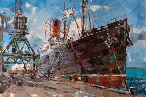 "RMS CARPATHIA" Series "Ocean Liners & Fine Art" part #4 by Volodymyr Glukhomanyuk