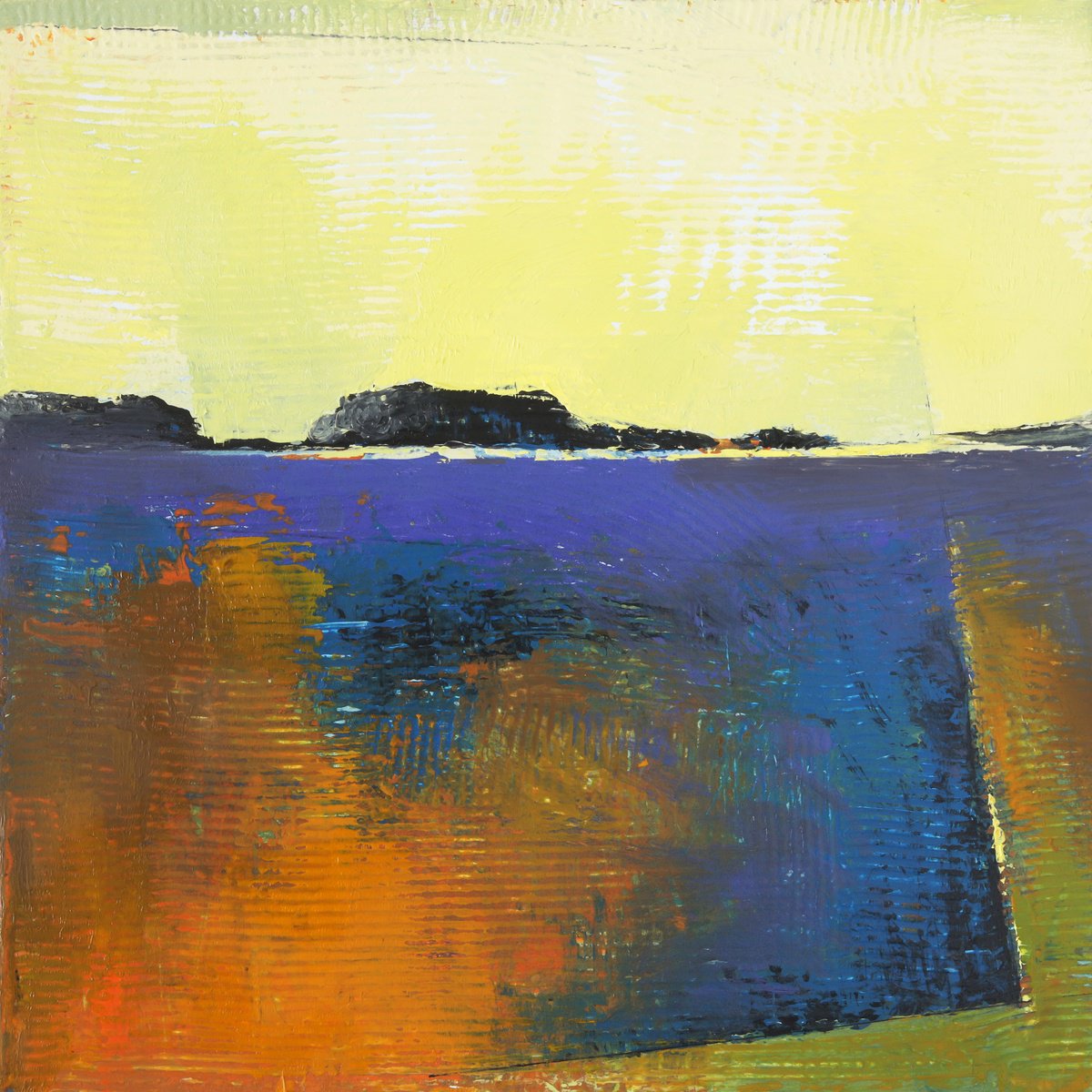 Horizon 12x12 30x30cm Abstract Contemporary by Bo Kravchenko by Bo Kravchenko