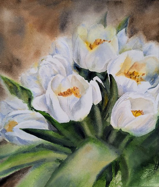 White tulips