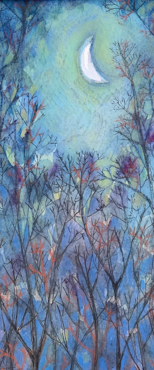 Moonlit Trees by Janice MacDougall