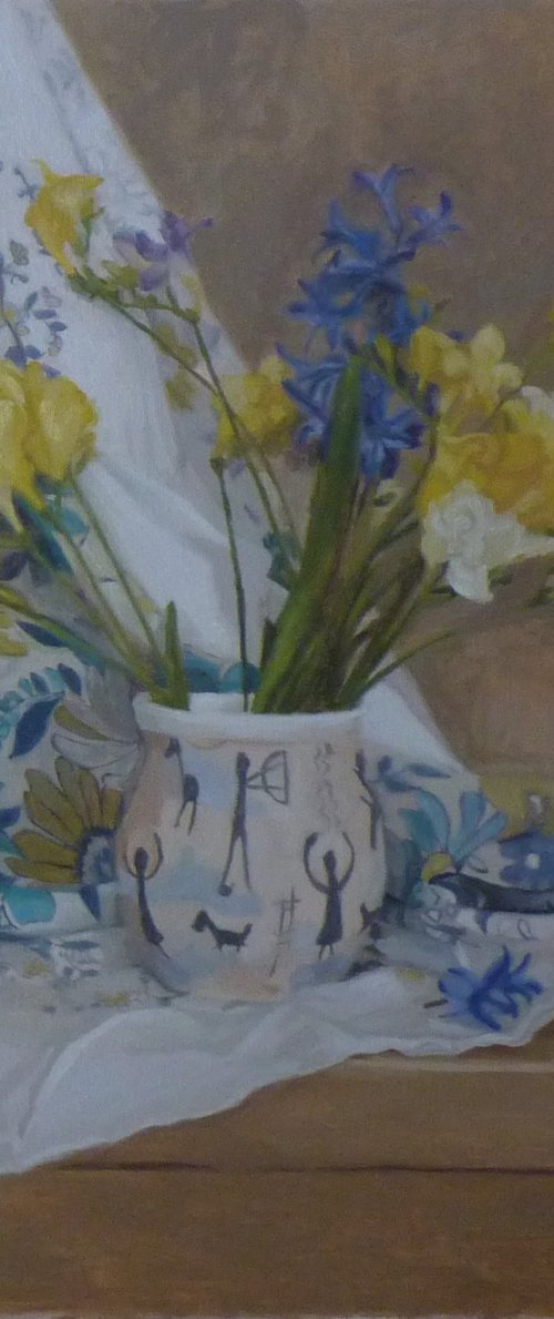 Hyacinth and Freesia by Radosveta Zhelyazkova