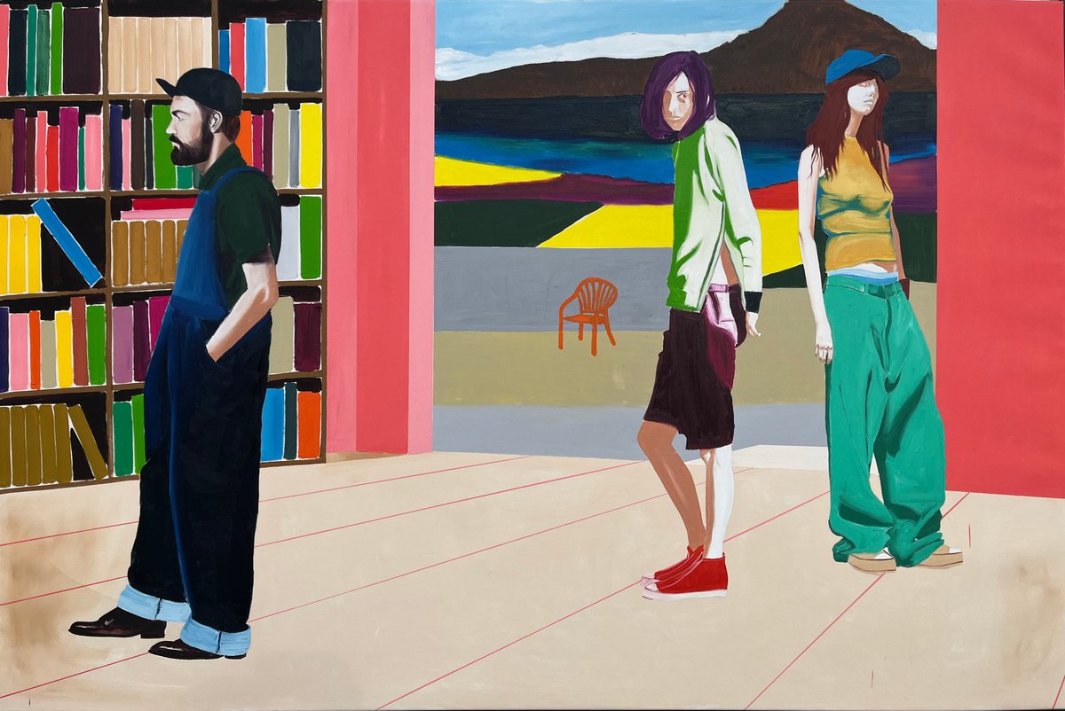 Urban And Pop Oil Painting , Siblings 1. By Kujbus Janos, 77 X 53, Artwork For Sale On Artfinder
