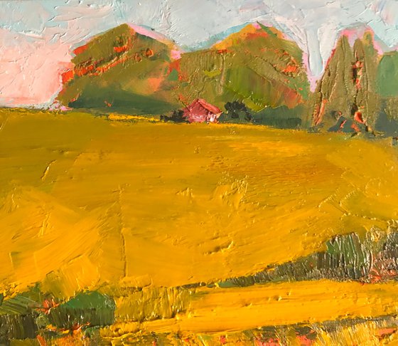 The long journey landscape oil painting