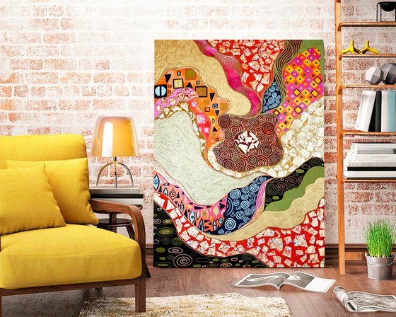 Adele dreams. Klimt abstract