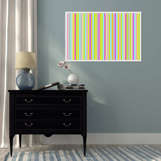 Abstraction colorful yellow pink blue stripes
