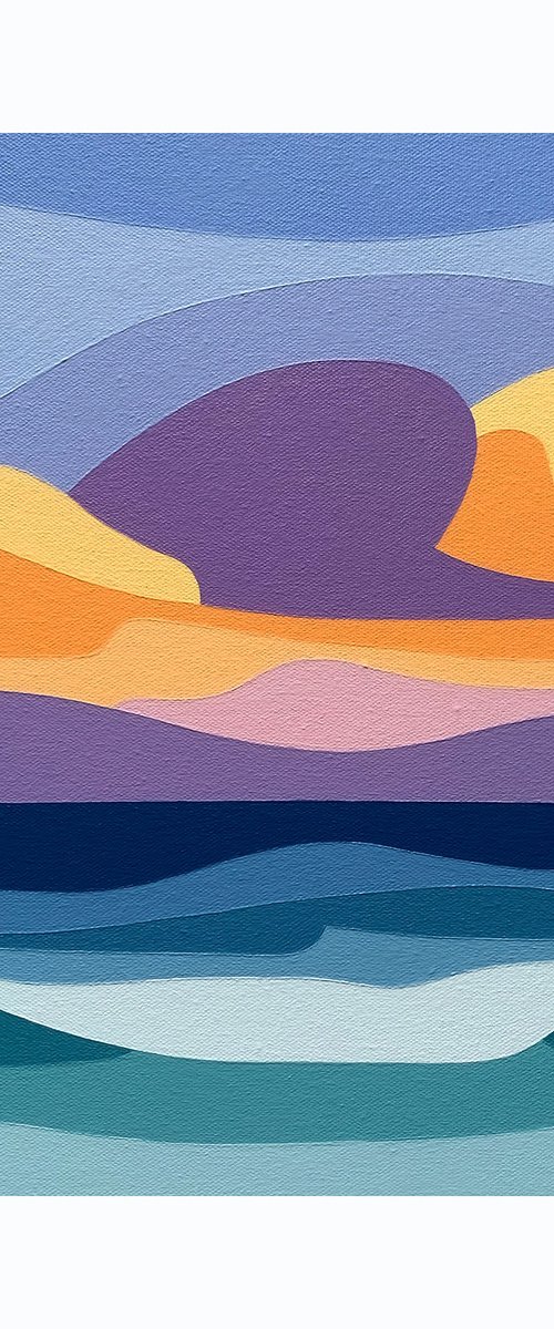 Storm Clouds over the Sea by Zoe  Hattersley