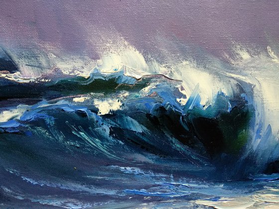 Sea waves landscape