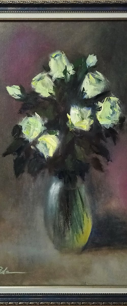 Green roses by Oleh Rak