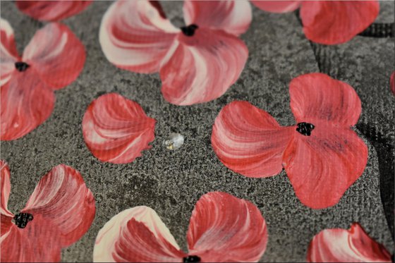 Wunschbäume - Abstract - Acrylic Painting - Canvas Art - Wall Art - Flower Painting - Ready to Hang