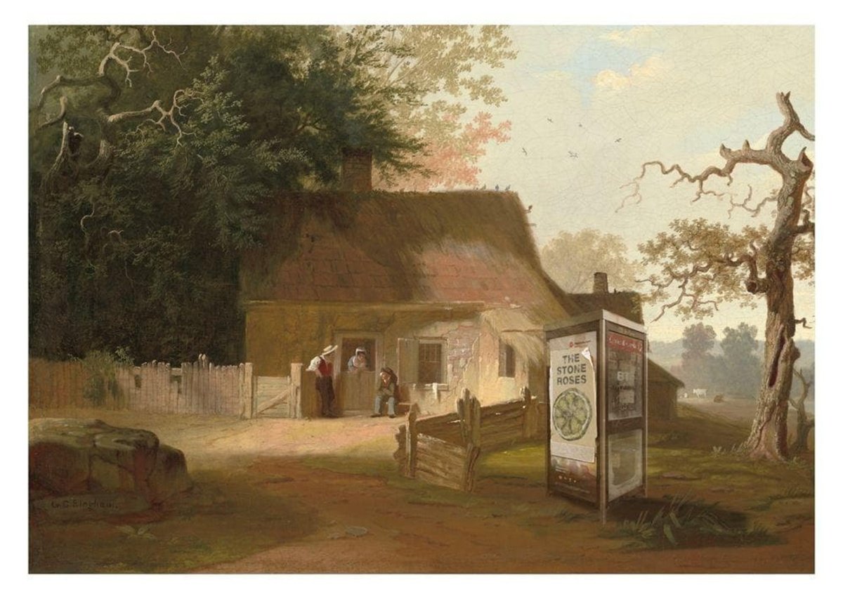 Surrealistic Landscape Giclee Print By Haus Of Lucy, 17 X 12, Stone Roses, Original Artwork