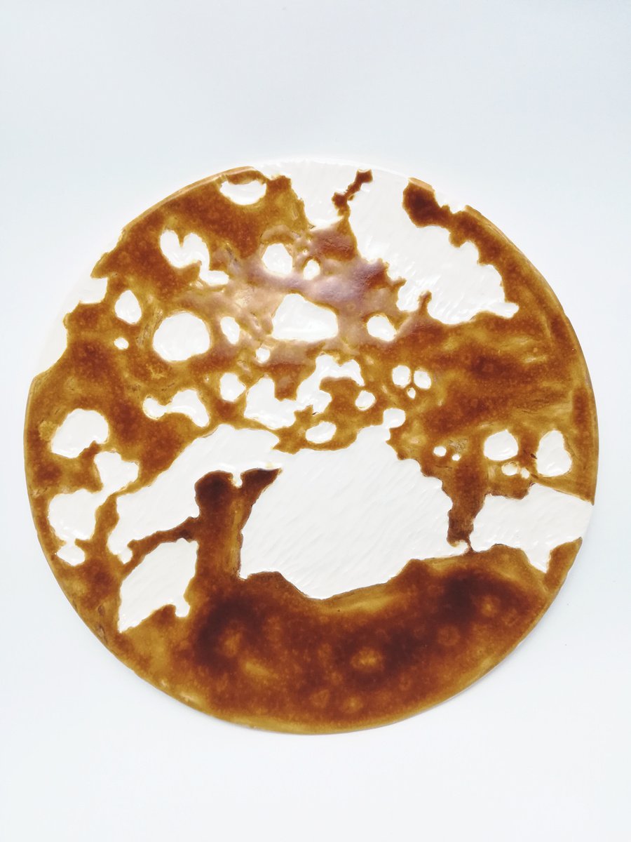 Organic Abstract Relief By Zlatina Krusteva, 10 X 10", "Tempest", Original Artwork