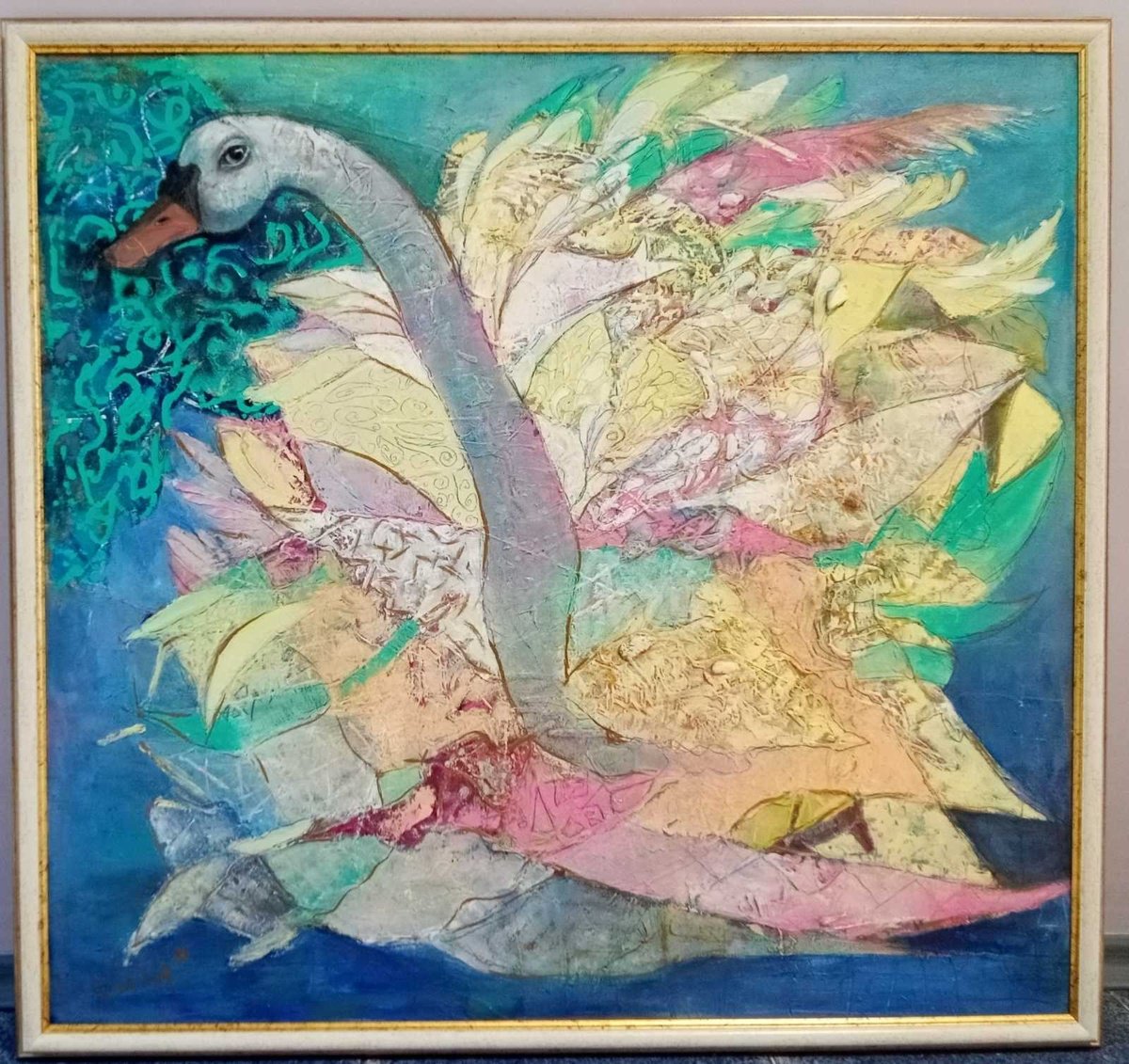 Expressive Oil Painting , Swan By Galya Koleva, 36 X 34, Artwork For Sale On Artfinder