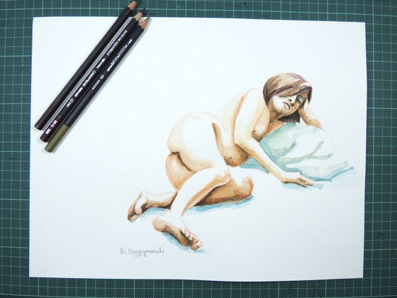 Resting nude