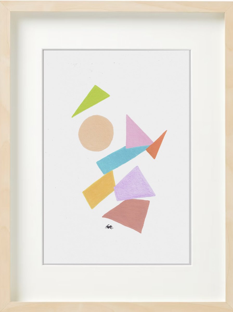 Abstract Acrylic Painting By Carla Sa Fernandes, 13 X 17, Ss64.S1, Original Artwork