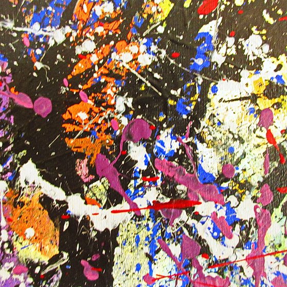 CONVERGENCE 3, POLLOCK MODE, L, framed