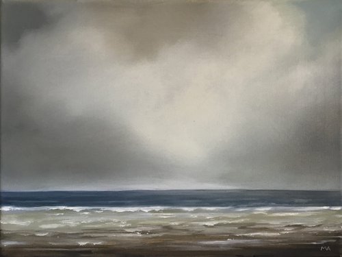 Beyond The Edge Of The Sea - Original Oil Painting on Stretched Canvas by MULLO ART
