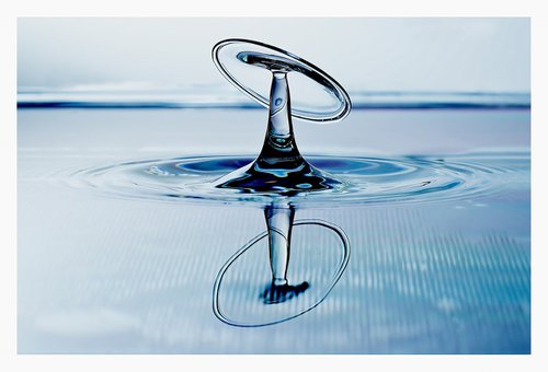 'Out of The Blue'  - Liquid Art Waterdrop Collection by Michael McHugh