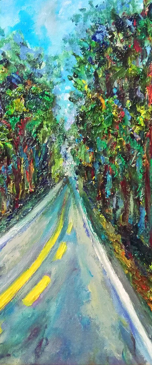 "On the Road" Original Oil Painting (2021) 8x12 in. (20x30 cm) by Katia Ricci