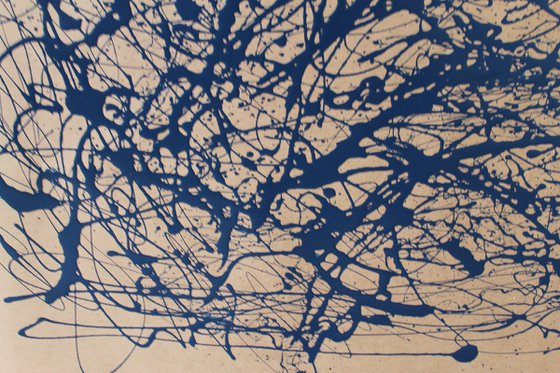 Blue Energy- Style Jackson Pollock