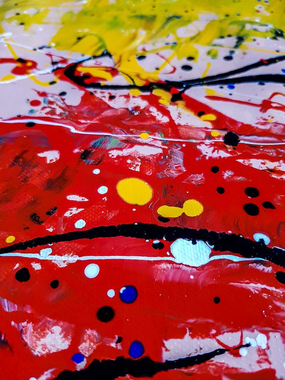 - Levi N-2 - Style of JACKSON POLLOCK. Abstract Expressionism Painting