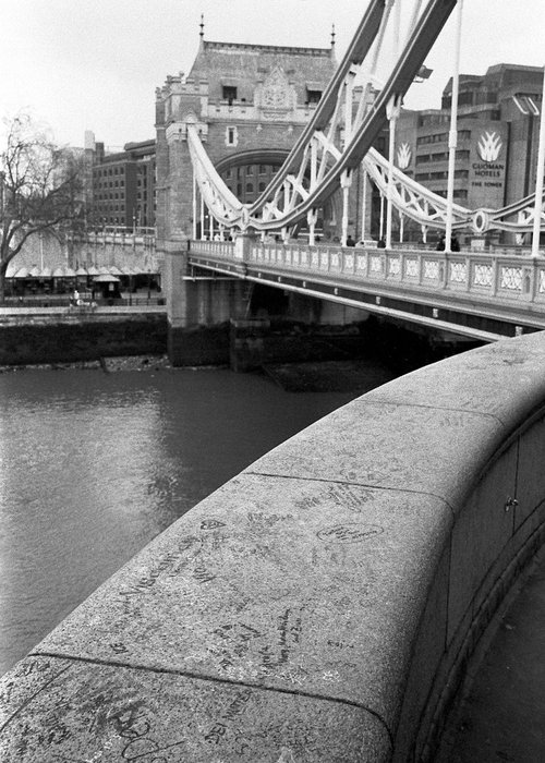 Tower Bridge Graffiti by Paula Smith