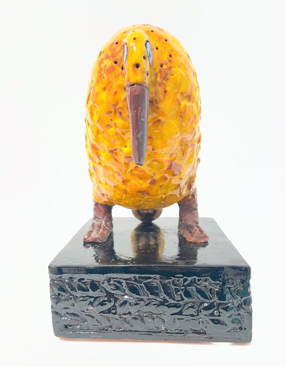 Orange Bird with Golden Egg