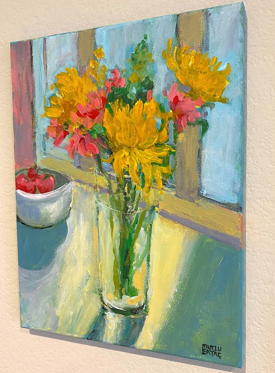 Morning Light with Yellow Blooms