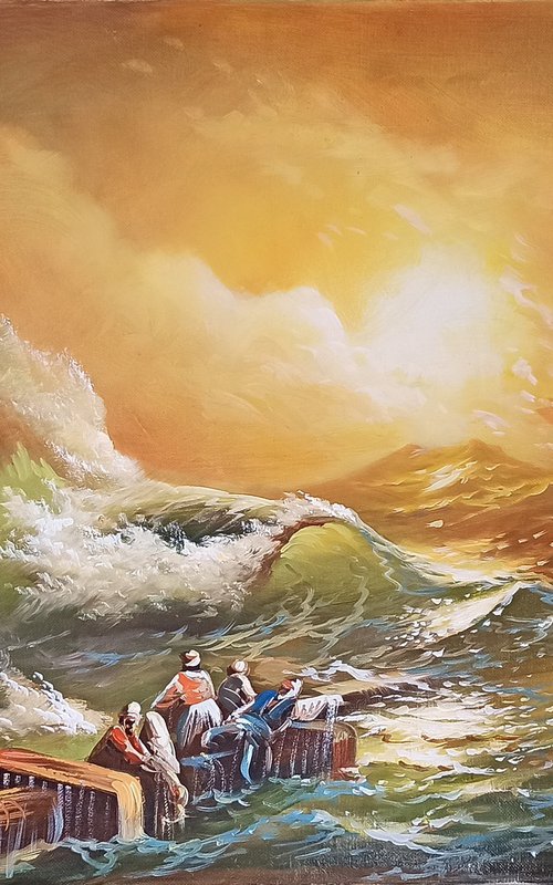 Seascape-1 (60x40cm, oil painting) by Mexak Xazaryan
